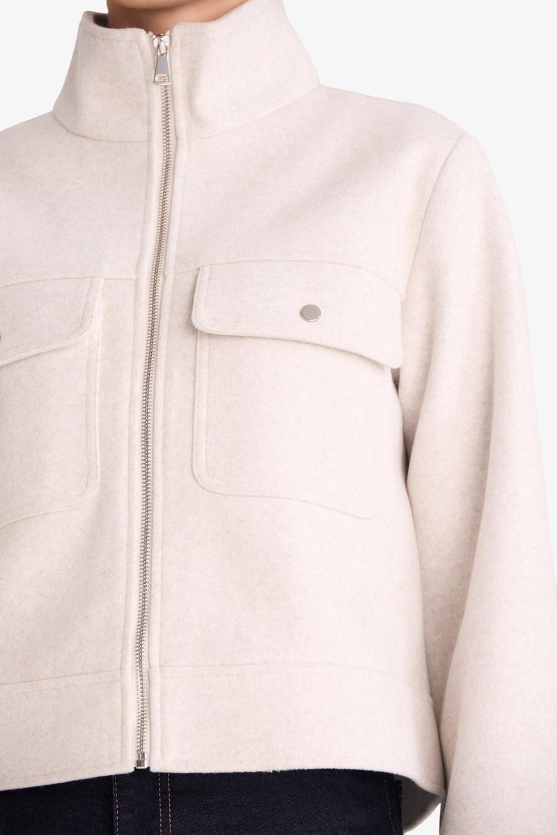 DeFacto Beige Woman Regular Fit Cachet Jacket Casual - Image 4